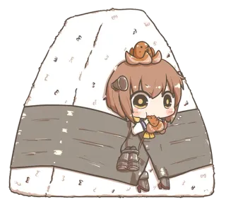 🍙 Reisball, Essen, süß, Cartoon, Onigiri, kawaii telegram sticker
