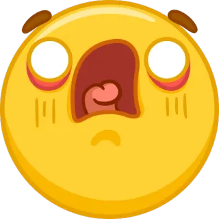 😵 Emoji, choqué, surpris, expression, réaction, jaune telegram sticker