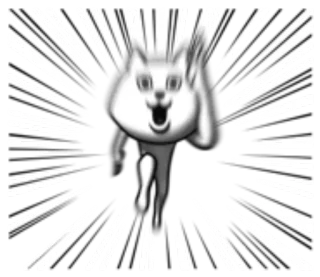 🏃 gato, corriendo, animal, dibujos animados whatsapp sticker