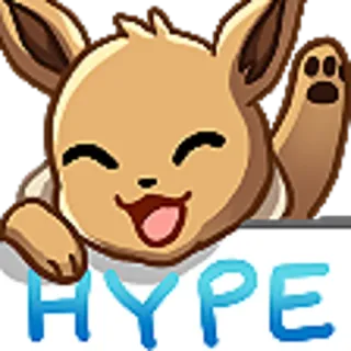 🤗 Eevee Pokemon HYPE Eevee, Pokémon, hype, emocionado, dibujos animados telegram sticker