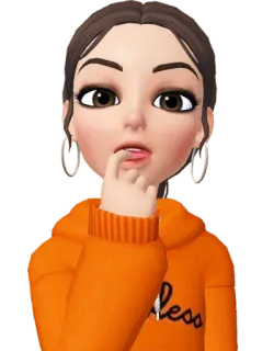 😦 Classless zepeto, avatar, laranja, sem classe, moletom com capuz telegram sticker