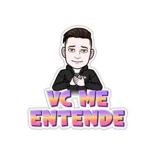🙂 VC ME ENTENDE bitmoji, cartoni animati, espressione, comprensione, emozioni telegram sticker
