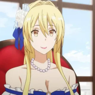 🥰 anime, woman, blonde, character, portrait telegram sticker