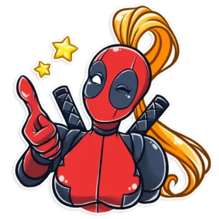 👍 Deadpool เดดพูล, ซูเปอร์ฮีโร่, มาร์เวล, การ์ตูน, ตัวละคร, ยกนิ้วโป้ง, ท่าทางดูถูก telegram sticker