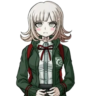 😠 Chiaki Nanami Danganronpa anime, video game, character, danganronpa, chiaki nanami telegram sticker