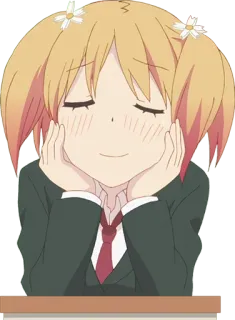 ☺️ Anime, Fofo, Garota, Flores, Feliz telegram sticker
