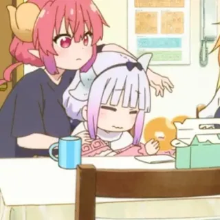 🦋 Kanna Kamui Miss Kobayashi's Dragon Maid аниме, милый, каваи, дракон, Канна, Камуи telegram sticker