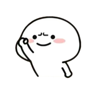 🪃 Hoạt hình, Biểu cảm, Dễ thương, Trắng, Nhân vật, Sticker telegram sticker