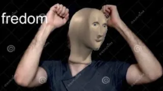 ✊ fredom Stonks, Meme, Liberté, Humour, Internet whatsapp sticker