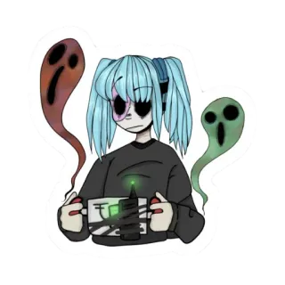 🎸 Sally Face Sally Face (game) Sally Face, Spiel, Geist, Charakter, Monster telegram sticker