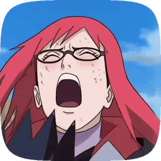 ☀️ Karin Naruto anime, hoạt hình, biểu cảm, mặt, Karin, Naruto whatsapp sticker