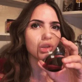 🌲 vrouw, wijn, portret, alcohol, drinken telegram sticker
