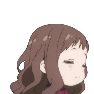 😚 anime, girl, cartoon, cute, happy, smiling whatsapp sticker