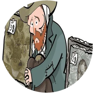 🌾 Vincent van Gogh cartoon, van Gogh, artist, painting, poverty, price tags whatsapp sticker