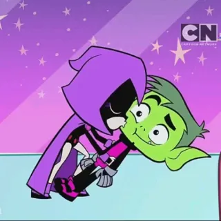 💋 Raven Teen Titans Cartoni animati, Supereroe, Romance, Adolescenti, Beast Boy telegram sticker