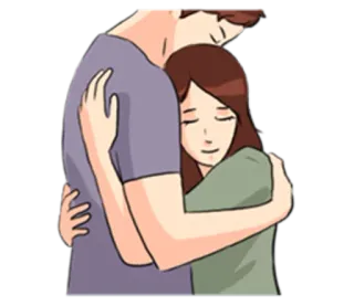 💑 포옹, 사랑, 커플, 애정, 감정, 관계 whatsapp sticker