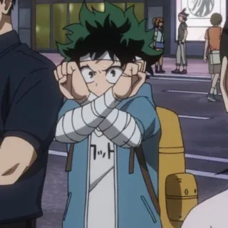 😡 Izuku Midoriya My Hero Academia ナット Anime, Manga, My Hero Academia, Izuku Midoriya, Deku, Dessin animé whatsapp sticker