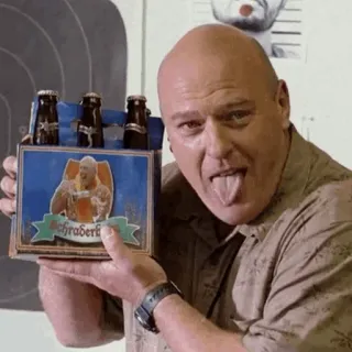 🌓 Hank Schrader Breaking Bad beer, hank, breaking bad, schraderbrau, tv show, alcohol telegram sticker