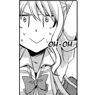🙃 OH-OH. Manga, Animé, Cartoon, Émotionnel, Nerveux whatsapp sticker
