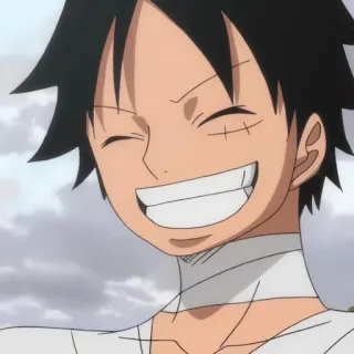 😁 Monkey D. Luffy One Piece Anime, Manga, Monkey D. Luffy, One Piece, Sourire, Dessin animé telegram sticker