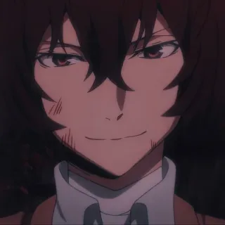 🔚 Osamu Dazai Bungo Stray Dogs Anime, Bungo Stray Dogs, Osamu Dazai, Charakter, Porträt telegram sticker