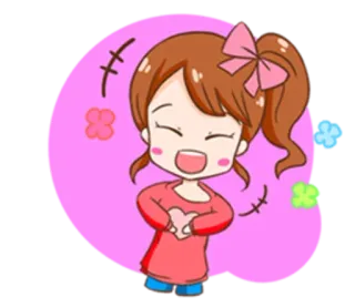 😲 Desenho animado, Garota, Kawaii, Fofo, Anime, Adesivo whatsapp sticker