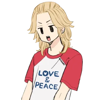 ❤️ LOVE & PEACE tình yêu, hoà bình, hoạt hình, anime, nhân vật telegram sticker