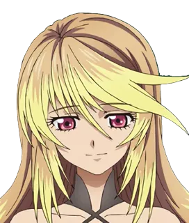 😅 anime, capelli biondi, occhi rosa, femmina, cartone animato, personaggio, arte digitale whatsapp sticker