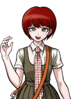 😅 Mahiru Koizumi Danganronpa Anime, Dessin animé, Féminin, Uniforme scolaire, Danganronpa, Mahiru Koizumi telegram sticker