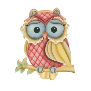 🦉 นกฮูก, นก, สัตว์, น่ารัก, ภาพประกอบ, สติกเกอร์, การ์ตูน telegram sticker