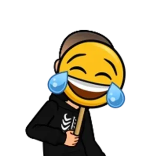 🌟 Emoji, Tertawa, Menangis, Senang, Wajah, Stiker telegram sticker
