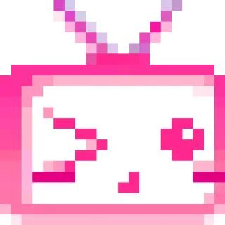 😉 pixel art, television, pink, cute, retro, kawaii telegram sticker