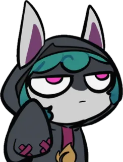 ☹️ кот, персонаж, животное, мультфильм, милый, наклейка telegram sticker