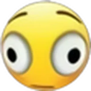 😳 อิโมจิ, ใบหน้า, ตาโต, สีเหลือง, สีหน้า telegram sticker