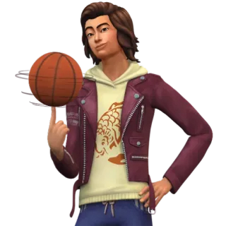 ⛹ sims, basketball, man, jacket, sports telegram sticker