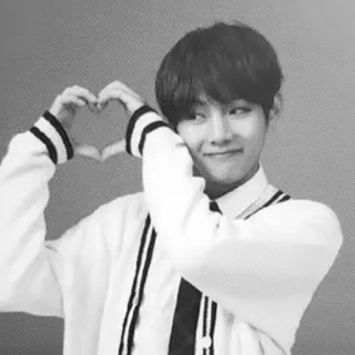❤️ V V, 防弹少年团, 韩流, 爱心, 偶像 telegram sticker