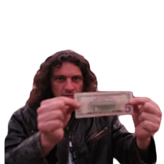 💵 деньги, мужчина, портрет, наличные, доллар telegram sticker