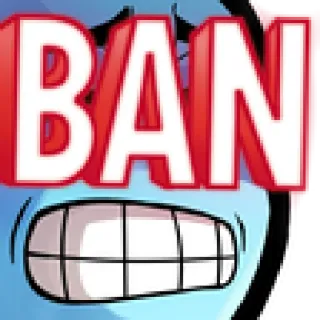🚫 BAN ban, prohibited, forbidden, cartoon telegram sticker