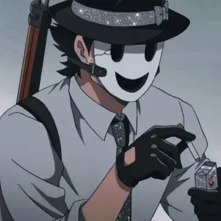 🎭 Аниме, Снайперская маска, Оружие, Курение, Аниме персонаж, Маска, Насилие telegram sticker