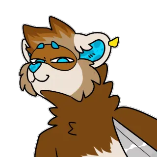 🔪 Furry, Animal, Dessin animé, Personnage, Mignon whatsapp sticker