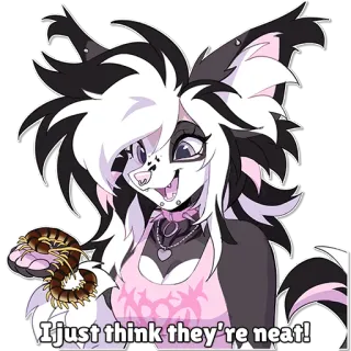 🐛 I just think they're neat! furry, centipede, insect, cute, meme, anthro, animal, illustration whatsapp sticker