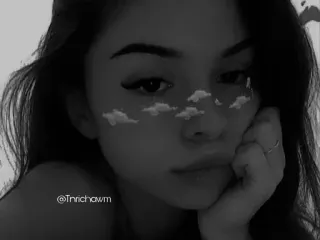 🗞 woman, monochrome, clouds, portrait telegram sticker