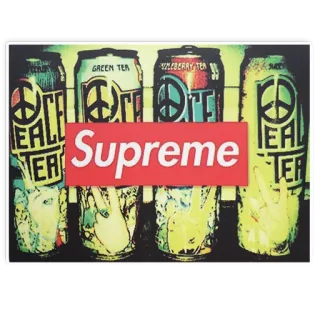 🍻 Supreme Tè, Tè verde, Logo, Supreme, Bevande, Bevanda, Simbolo della pace, Dito telegram sticker