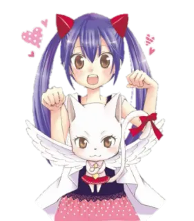 😺 Wendy Marvell Fairy Tail Anime, Manga, Fairy Tail, Wendy Marvell, Süß, Kawaii telegram sticker