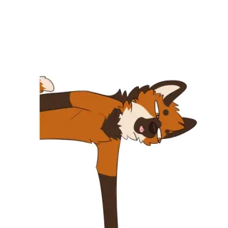 👇 volpe, cartone animato, animale telegram sticker