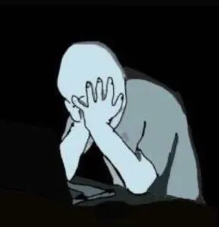🕸 sad, upset, crying, depression, despair, stress, anxiety telegram sticker