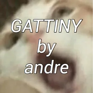 😱 GATTINY by andre 猫, 子猫, Gattiny, アンドレ, ミーム, 動物, ペット telegram sticker