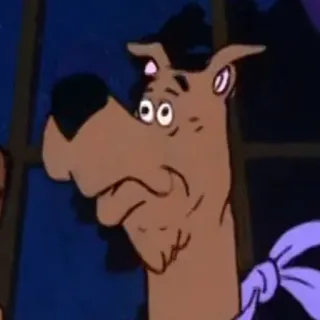 🙄 Scooby-Doo cartone animato, cane, Scooby Doo, animato, divertente telegram sticker