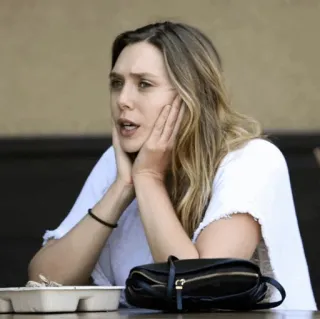 ◾️ Elizabeth Olsen celebrity, actress, portrait, woman, person, elizabeth olsen telegram sticker