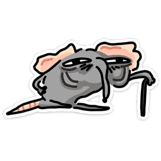🐭 topo, ratto, vecchio, cartone animato, personaggio, divertente telegram sticker